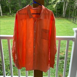 Tommy Bahama Orange Casual Button Down Shirt